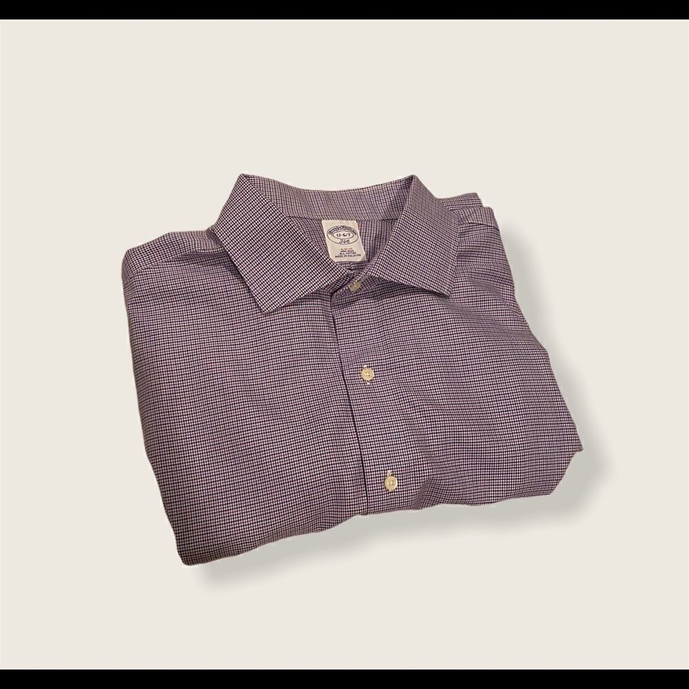 Brooks Brothers No Iron Button Up Neck Sz 17